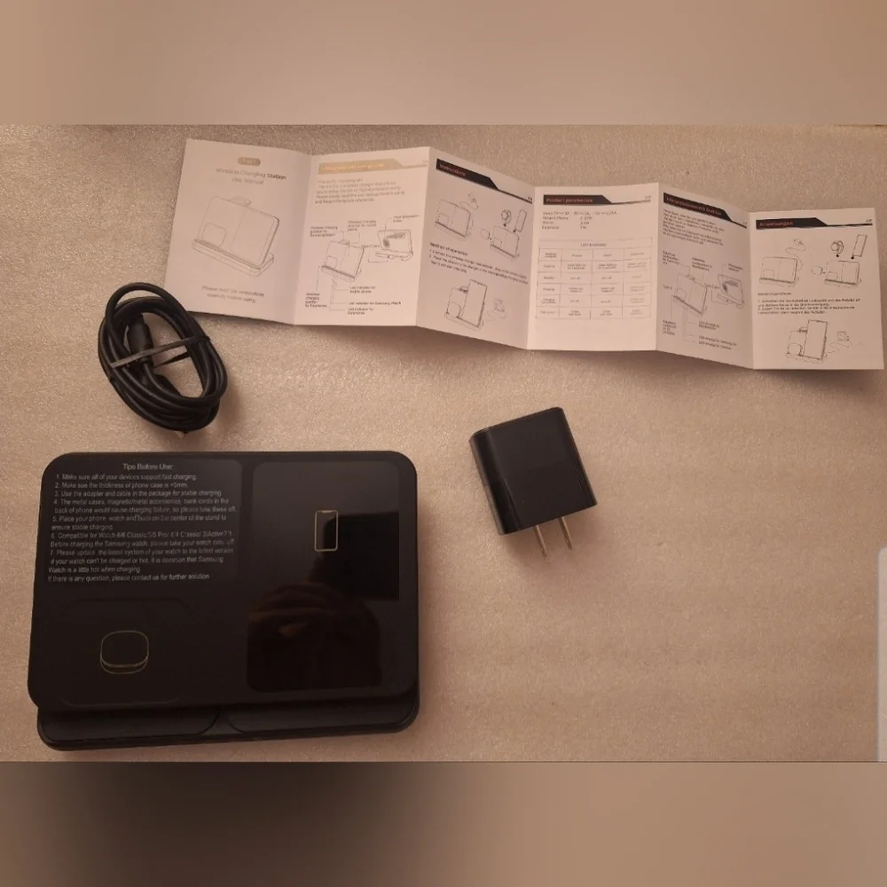 LK Wireless Charger for Samsung Charging Station 3 in 1 Charger for Galaxy Watch